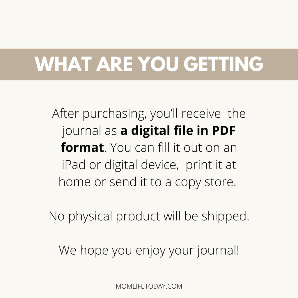 30-Day Prayer Journal for Moms: Christian Devotional (Digital Download)